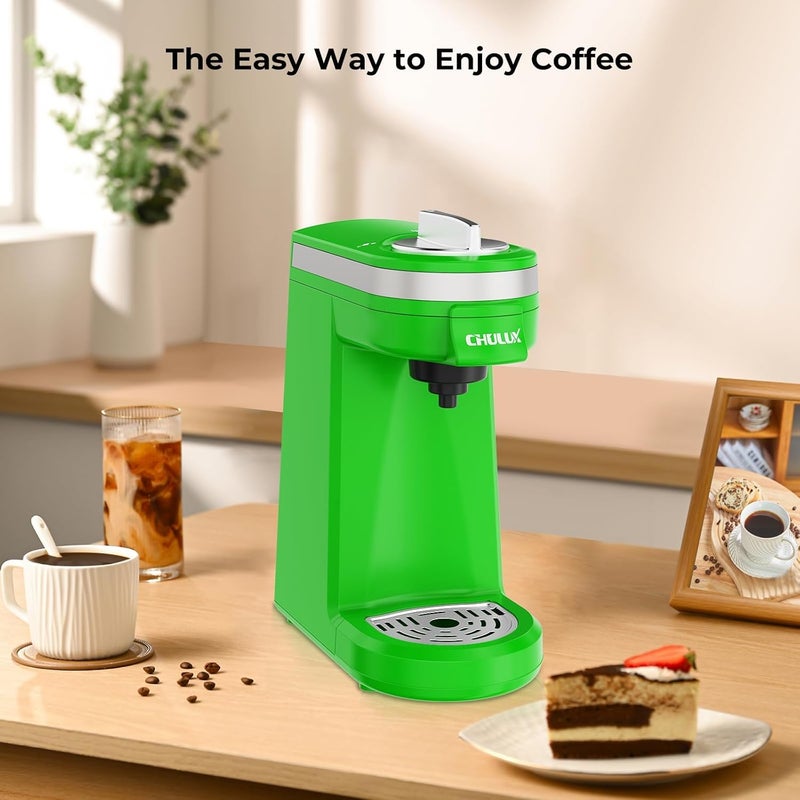 CHULUX Single Serve Coffee Maker, Small Single Cup Coffee Maker for K pod and Ground Coffee, Green - Image 5
